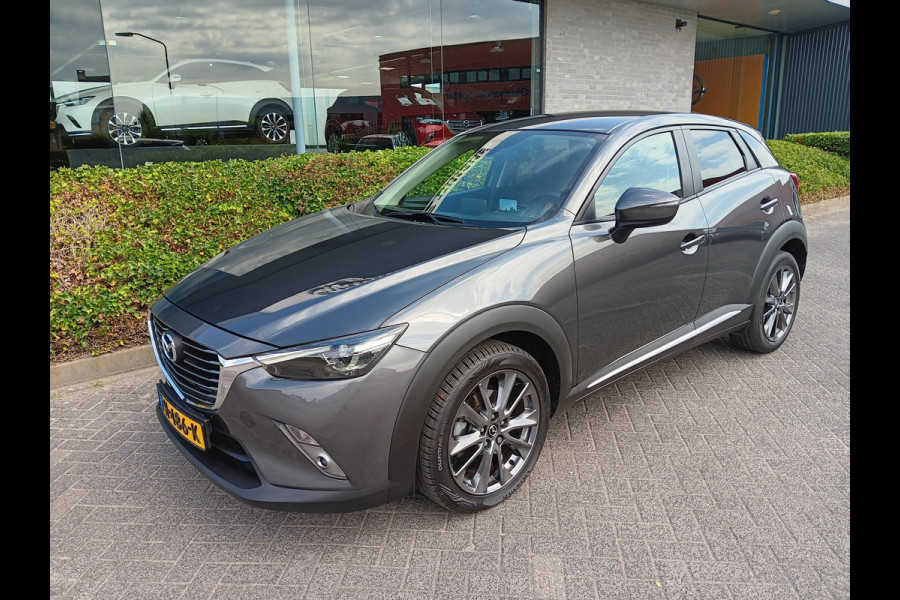 Mazda CX-3 2.0 SkyActiv-G 120 GT-Luxury AUTOMAAT, Leder, Navi, Clima, Head-up, etc. incl. 12 MND BOVAGGARANTIE Mazda CX-3 2.0 SkyActiv-G 120 GT-Luxury AUTOMAAT, Leder, Navi, Clima, Head-up, etc. incl. 12 MND BOVAGGARANTIE