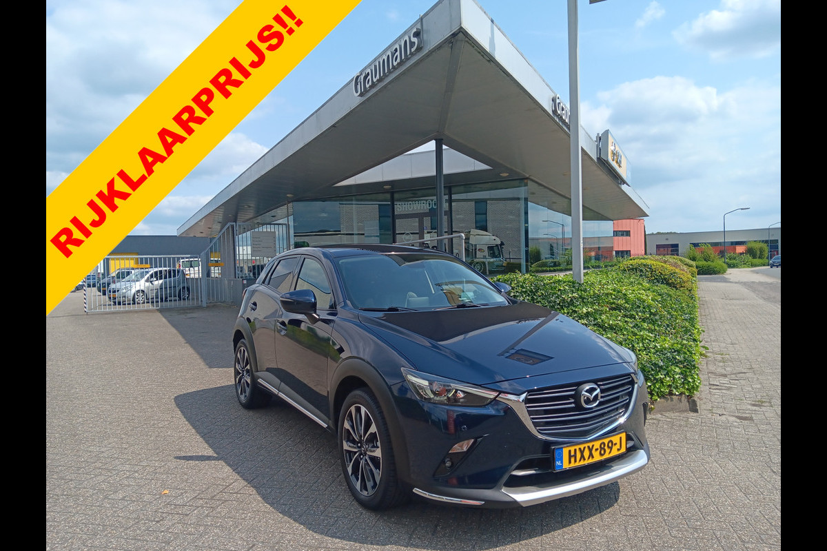 Mazda CX-3 2.0 SkyActiv-G 120 GT-M Line AUTOMAAT, Navi, Clima, Head-up, 18" etc. incl. 12 MND BOVAGGARANTIE Mazda CX-3 2.0 SkyActiv-G 120 GT-M Line AUTOMAAT, Navi, Clima, Head-up, 18" etc. incl. 12 MND BOVAGGARANTIE