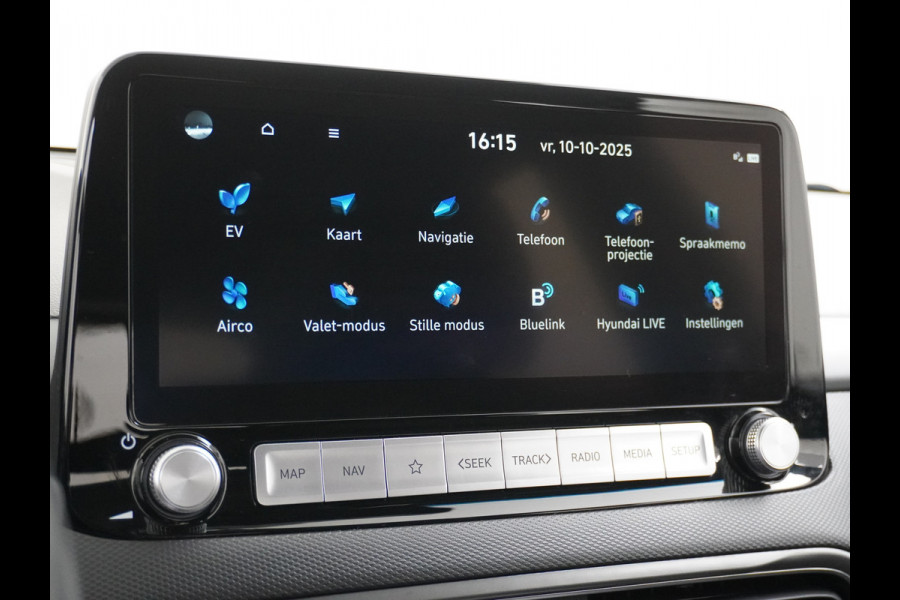 Hyundai Kona EV 64kWh 3-Fase SOH 100% Extended Range Apple Adap.Cruise Navi Digital-Dashb. Carplay Android Camera Pdc Krell®-Premium Audio Co Keyless DAB Lmv Led FCA Rijstrooksensor 17"lm Botsherkenning Highway-Assistent SpoorwisselAssist+Waarsch. ETMS Origineel Nederlandse Auto