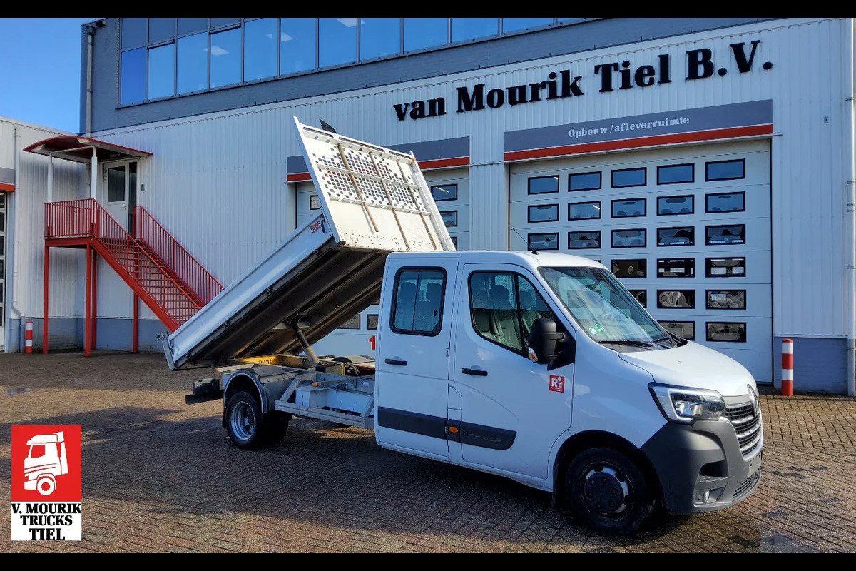 Renault Master 165.35 DUBBELE CABINE - EURO 6 - DUBBELLUCHT KIPPER + TREKHAAK