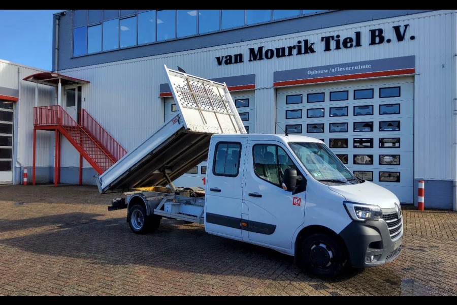 Renault Master 165.35 DUBBELE CABINE - EURO 6 - DUBBELLUCHT KIPPER + TREKHAAK