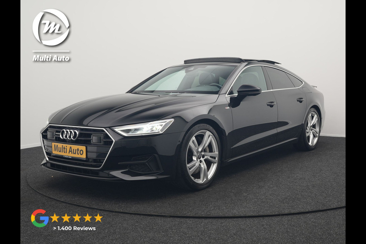 Audi A7 Sportback 50 TFSI e quattro S Line Plug In Hybrid 299pk Dealer O.H PHEV | Panodak | Adaptive Cruise | 360 Camera | Alcantara Sportstoelen Memory & Verwarmd | Apple Carplay | Blis | Navigatie | Virtual | DAB | 20"L.M |