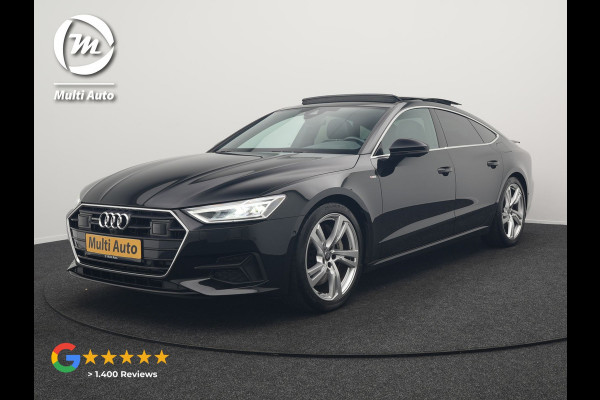 Audi A7 Sportback 50 TFSI e quattro S Line Plug In Hybrid 299pk Dealer O.H PHEV | Panodak | Adaptive Cruise | 360 Camera | Alcantara Sportstoelen Memory & Verwarmd | Apple Carplay | Blis | Navigatie | Virtual | DAB | 20"L.M |
