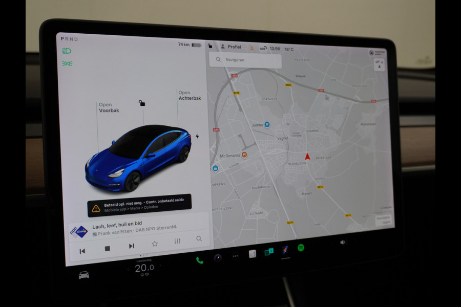 Tesla Model 3 RWD SR+ 60kWh 325PK SOH 88% Lmv  AutoPilot Leder PanoDak Adaptive-Cruise Lmv Camera's Elektr.-Stuur+Stoelen+Spiegels+Geheugen+Ea Navi LED Comfortstoelen ACC DAB Voorverwarmen interieur via App Keyless via Telefoonsleutel One-Pedal-Drive Origineel Nederlandse auto tot 11kw laden thuis! 1.584kg licht! accu garantie 160dkm/29-09-2028 Tesla Model 3 RWD SR+ 60kWh 325PK SOH 88% Lmv  AutoPilot Leder PanoDak Adaptive-Cruise Lmv Camera's Elektr.-Stuur+Stoelen+Spiegels+Geheugen+Ea Navi LED Comfortstoelen ACC DAB Voorverwarmen interieur via App Keyless via Telefoonsleutel One-Pedal-Drive Origineel Nederlandse auto tot 11kw laden thuis! 1.584kg licht! accu garantie 160dkm/29-09-2028