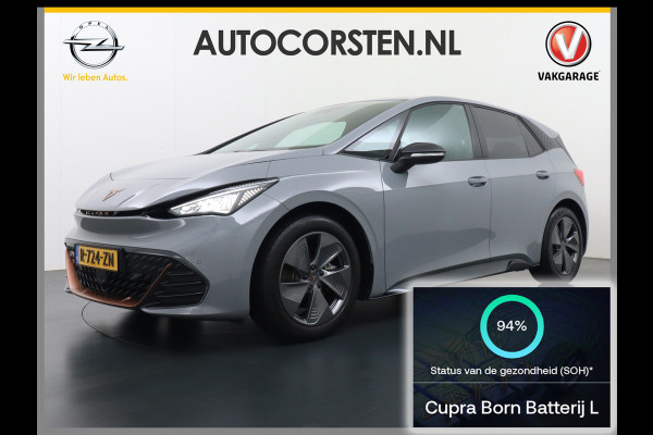 CUPRA Born 204pk 62kWh SOH 94%  Apple Carplay Android Auto Adap.Cruise Navi Ecc Camera ParkAssist Pdc-a+v Business Stuurverwarming Lmv 18" Keyless Privacy Glas Led DAB Origineel Nederlandse Auto € 43.000 nieuw! 3 fase laden 11kwh thuis!