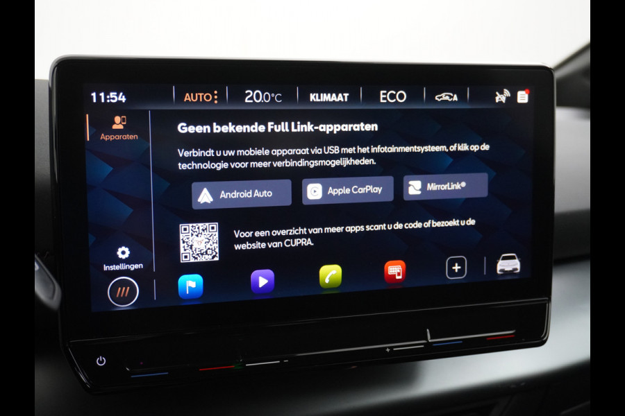 CUPRA Born 204pk 62kWh SOH 94%  Apple Carplay Android Auto Adap.Cruise Navi Ecc Camera ParkAssist Pdc-a+v Business Stuurverwarming Lmv 18" Keyless Privacy Glas Led DAB Origineel Nederlandse Auto € 43.000 nieuw! 3 fase laden 11kwh thuis!