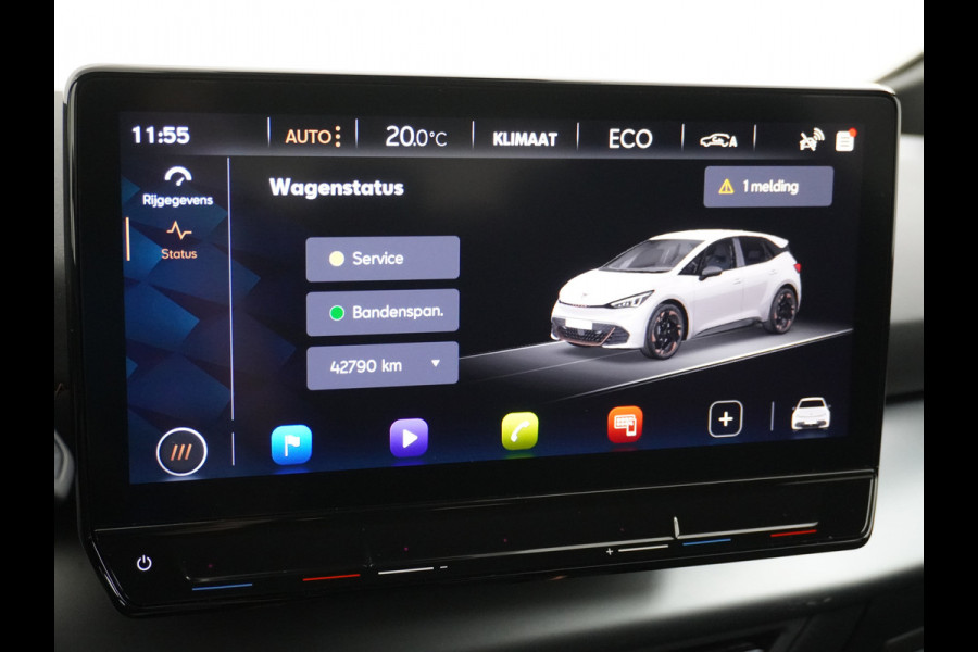 CUPRA Born 204pk 62kWh SOH 94%  Apple Carplay Android Auto Adap.Cruise Navi Ecc Camera ParkAssist Pdc-a+v Business Stuurverwarming Lmv 18" Keyless Privacy Glas Led DAB Origineel Nederlandse Auto € 43.000 nieuw! 3 fase laden 11kwh thuis!
