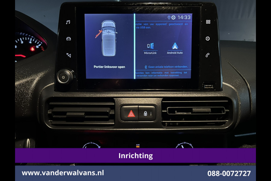 Peugeot Partner 1.5 BlueHDI 102pk L1H1 Inrichting Euro6 Airco | Camera | Apple Carplay | Trekhaak | Cruisecontrol Android Auto, Parkeersensoren Peugeot Partner 1.5 BlueHDI 102pk L1H1 Inrichting Euro6 Airco | Camera | Apple Carplay | Trekhaak | Cruisecontrol Android Auto, Parkeersensoren
