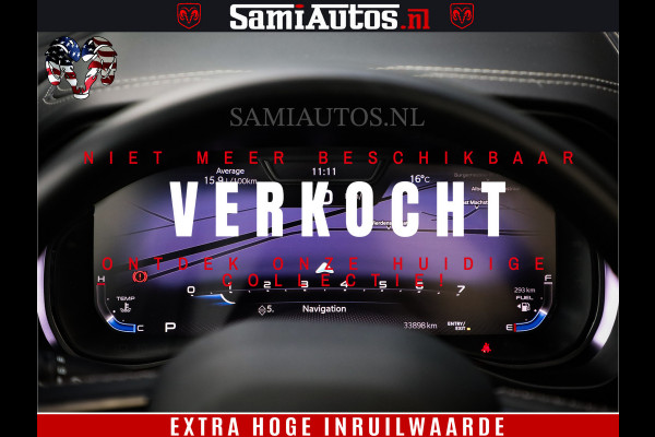 Dodge Ram 1500 LIMITED | 5.7 V8 4X4 | HUD | LUCHTVERING | 360CAM | HUD | DIGI CLUSTER | BINNENSPIEGEL CAMERA | CREWCAB | PANORAMA | AUTO TREEPLANK | ADAPTIVE CRUISE | LPG RAM VOL | BLACK ON BLACK