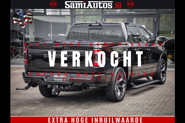 Dodge Ram 1500 LIMITED | 5.7 V8 4X4 | HUD | LUCHTVERING | 360CAM | HUD | DIGI CLUSTER | BINNENSPIEGEL CAMERA | CREWCAB | PANORAMA | AUTO TREEPLANK | ADAPTIVE CRUISE | LPG RAM VOL | BLACK ON BLACK
