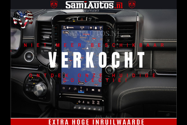 Dodge Ram 1500 LIMITED | 5.7 V8 4X4 | HUD | LUCHTVERING | 360CAM | HUD | DIGI CLUSTER | BINNENSPIEGEL CAMERA | CREWCAB | PANORAMA | AUTO TREEPLANK | ADAPTIVE CRUISE | LPG RAM VOL | BLACK ON BLACK
