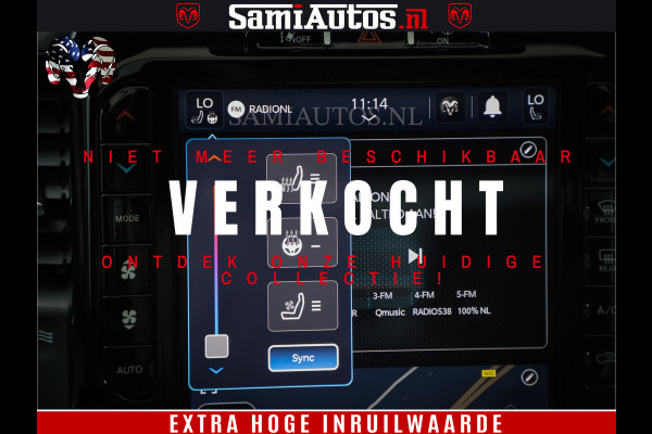 Dodge Ram 1500 LIMITED | 5.7 V8 4X4 | HUD | LUCHTVERING | 360CAM | HUD | DIGI CLUSTER | BINNENSPIEGEL CAMERA | CREWCAB | PANORAMA | AUTO TREEPLANK | ADAPTIVE CRUISE | LPG RAM VOL | BLACK ON BLACK