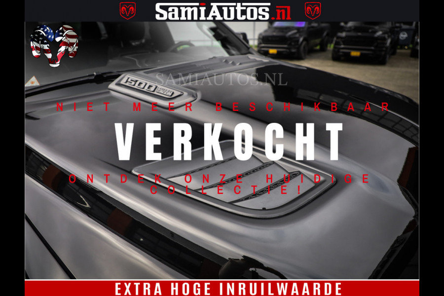 Dodge Ram 1500 LIMITED | 5.7 V8 4X4 | HUD | LUCHTVERING | 360CAM | HUD | DIGI CLUSTER | BINNENSPIEGEL CAMERA | CREWCAB | PANORAMA | AUTO TREEPLANK | ADAPTIVE CRUISE | LPG RAM VOL | BLACK ON BLACK