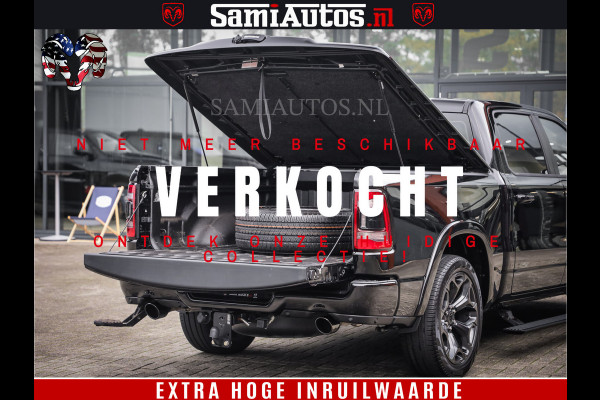 Dodge Ram 1500 LIMITED | 5.7 V8 4X4 | HUD | LUCHTVERING | 360CAM | HUD | DIGI CLUSTER | BINNENSPIEGEL CAMERA | CREWCAB | PANORAMA | AUTO TREEPLANK | ADAPTIVE CRUISE | LPG RAM VOL | BLACK ON BLACK