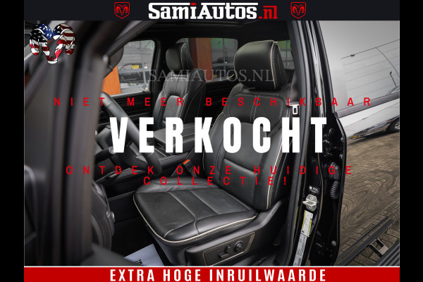Dodge Ram 1500 LIMITED | 5.7 V8 4X4 | HUD | LUCHTVERING | 360CAM | HUD | DIGI CLUSTER | BINNENSPIEGEL CAMERA | CREWCAB | PANORAMA | AUTO TREEPLANK | ADAPTIVE CRUISE | LPG RAM VOL | BLACK ON BLACK