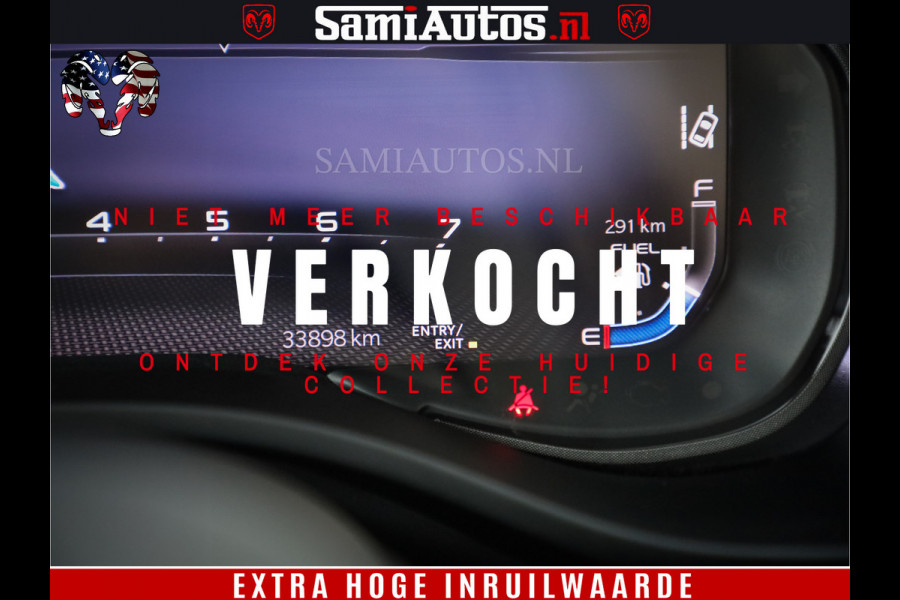 Dodge Ram 1500 LIMITED | 5.7 V8 4X4 | HUD | LUCHTVERING | 360CAM | HUD | DIGI CLUSTER | BINNENSPIEGEL CAMERA | CREWCAB | PANORAMA | AUTO TREEPLANK | ADAPTIVE CRUISE | LPG RAM VOL | BLACK ON BLACK