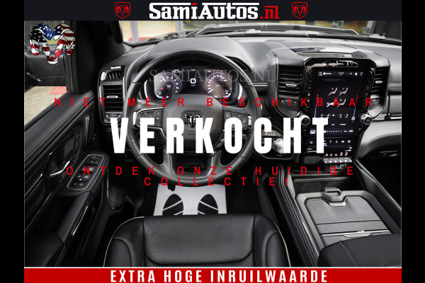 Dodge Ram 1500 LIMITED | 5.7 V8 4X4 | HUD | LUCHTVERING | 360CAM | HUD | DIGI CLUSTER | BINNENSPIEGEL CAMERA | CREWCAB | PANORAMA | AUTO TREEPLANK | ADAPTIVE CRUISE | LPG RAM VOL | BLACK ON BLACK