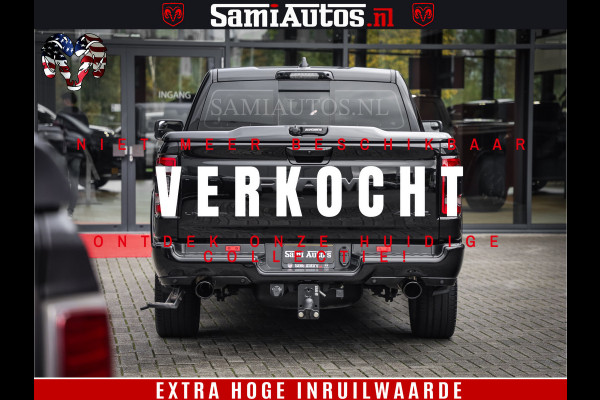 Dodge Ram 1500 LIMITED | 5.7 V8 4X4 | HUD | LUCHTVERING | 360CAM | HUD | DIGI CLUSTER | BINNENSPIEGEL CAMERA | CREWCAB | PANORAMA | AUTO TREEPLANK | ADAPTIVE CRUISE | LPG RAM VOL | BLACK ON BLACK