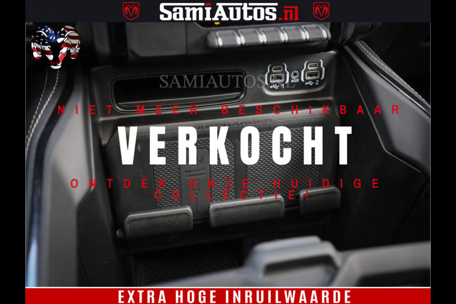 Dodge Ram 1500 LIMITED | 5.7 V8 4X4 | HUD | LUCHTVERING | 360CAM | HUD | DIGI CLUSTER | BINNENSPIEGEL CAMERA | CREWCAB | PANORAMA | AUTO TREEPLANK | ADAPTIVE CRUISE | LPG RAM VOL | BLACK ON BLACK