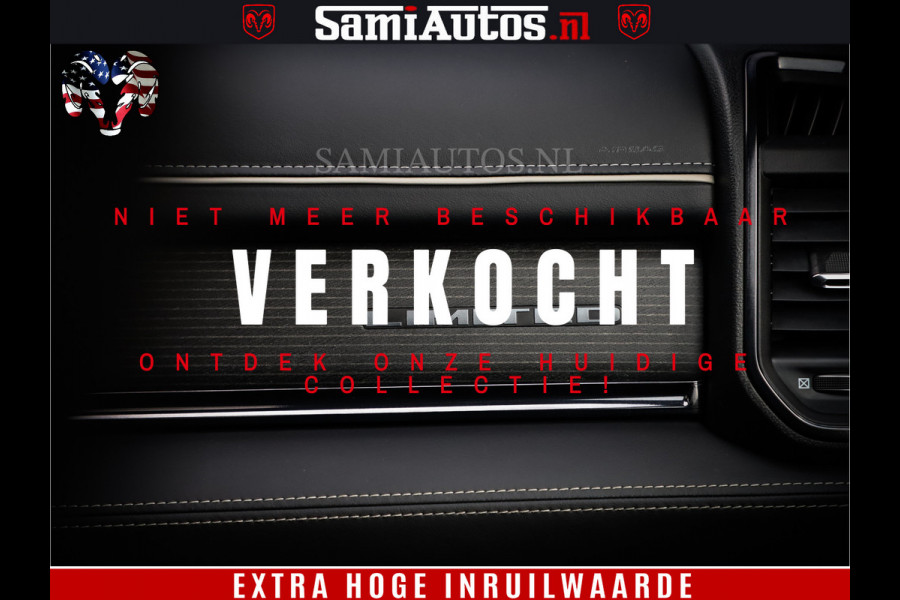 Dodge Ram 1500 LIMITED | 5.7 V8 4X4 | HUD | LUCHTVERING | 360CAM | HUD | DIGI CLUSTER | BINNENSPIEGEL CAMERA | CREWCAB | PANORAMA | AUTO TREEPLANK | ADAPTIVE CRUISE | LPG RAM VOL | BLACK ON BLACK