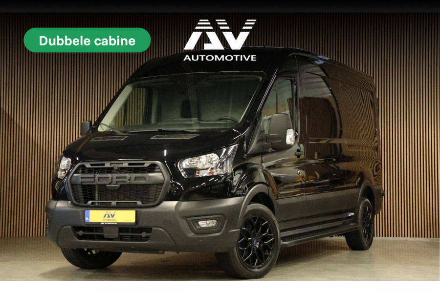 Ford Transit 350 2.0 TDCI L3H2 DC | Nieuw | CarPlay | Navigatie | Blind Spot | Stoelverwarming | Camera | DAB | Cruise control | Trekhaak | PDC V+A | Dubbel cabine | 5-Zitter | MY2024 | BPM Vrij