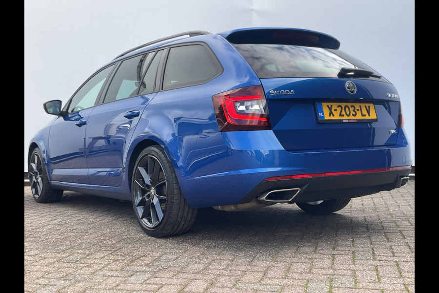 Škoda Octavia Combi 2.0 TSI RS 245PK Sportzetels Nav/Cam Carplay Stoelverw Elek.Klep Race-Blue Voll.Onderhouden!