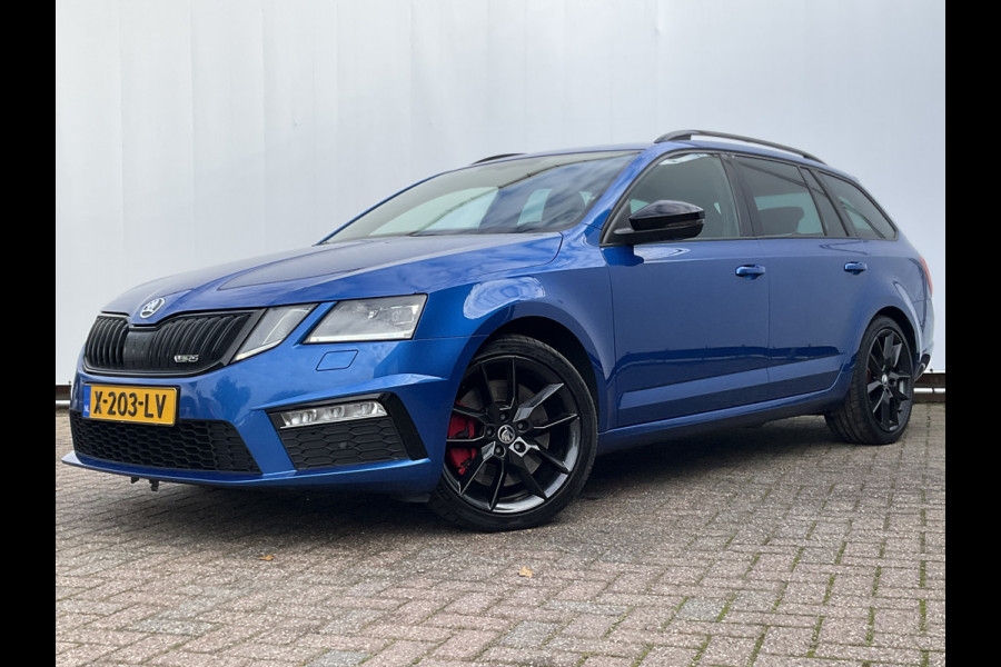 Škoda Octavia Combi 2.0 TSI RS 245PK Sportzetels Nav/Cam Carplay Stoelverw Elek.Klep Race-Blue Voll.Onderhouden!