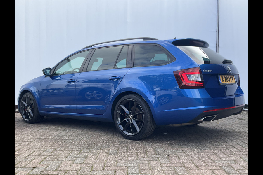 Škoda Octavia Combi 2.0 TSI RS 245PK Sportzetels Nav/Cam Carplay Stoelverw Elek.Klep Race-Blue Voll.Onderhouden!