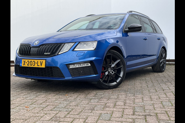 Škoda Octavia Combi 2.0 TSI RS 245PK Sportzetels Nav/Cam Carplay Stoelverw Elek.Klep Race-Blue Voll.Onderhouden!