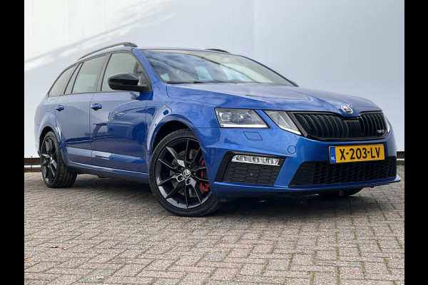 Škoda Octavia Combi 2.0 TSI RS 245PK Sportzetels Nav/Cam Carplay Stoelverw Elek.Klep Race-Blue Voll.Onderhouden!