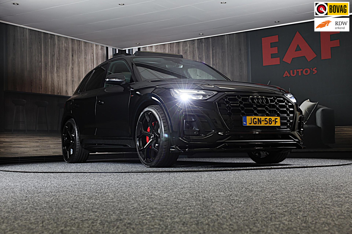 Audi Q5 55 TFSI e Quattro Competition SQ5 Look / Acc / Lane Assist / Leder / Elek Stoelen / Pano / Camera / Matrix / 22 Inch / Pdc Audi Q5 55 TFSI e Quattro Competition SQ5 Look / Acc / Lane Assist / Leder / Elek Stoelen / Pano / Camera / Matrix / 22 Inch / Pdc