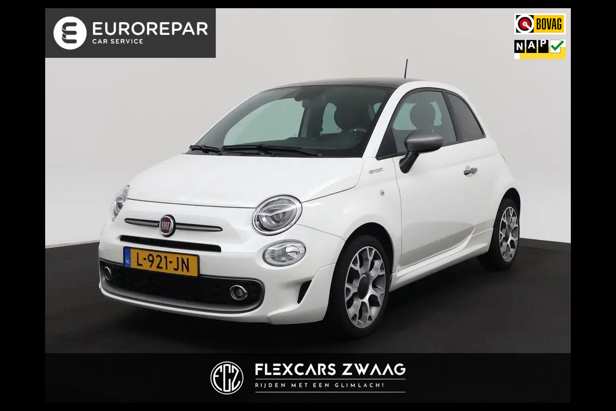 Fiat 500 1.0 Hybrid Sport - Navi - Climate - Panodak - Parkeerhulp - Org.NL Fiat 500 1.0 Hybrid Sport - Navi - Climate - Panodak - Parkeerhulp - Org.NL