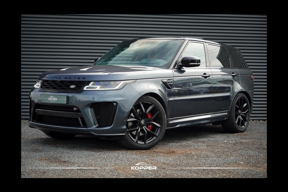 Land Rover Range Rover Sport 5.0 V8 SVR 575 PK / SVO Lak / Pano / Alcantara / Carbon / Trekhaak Land Rover Range Rover Sport 5.0 V8 SVR 575 PK / SVO Lak / Pano / Alcantara / Carbon / Trekhaak
