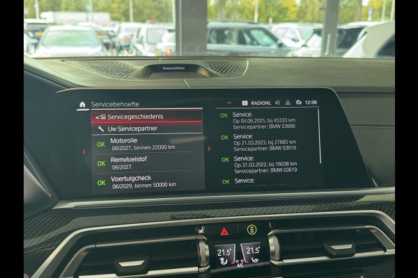 BMW X6 M Competition / Trekhaak / Panoramadak / 360Camera / Head-up / Rear Entertainment / Bowers & Wilkens / 22'' / Softclose / Intr.voorverwarming / Carbon intr. / Stoelventilatie / Stuur+Stoelverwarming / DAB