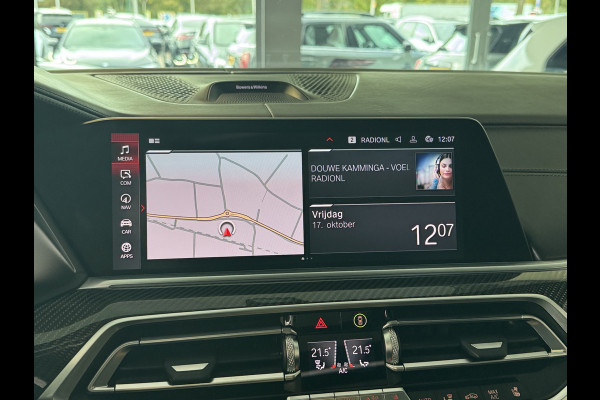 BMW X6 M Competition / Trekhaak / Panoramadak / 360Camera / Head-up / Rear Entertainment / Bowers & Wilkens / 22'' / Softclose / Intr.voorverwarming / Carbon intr. / Stoelventilatie / Stuur+Stoelverwarming / DAB