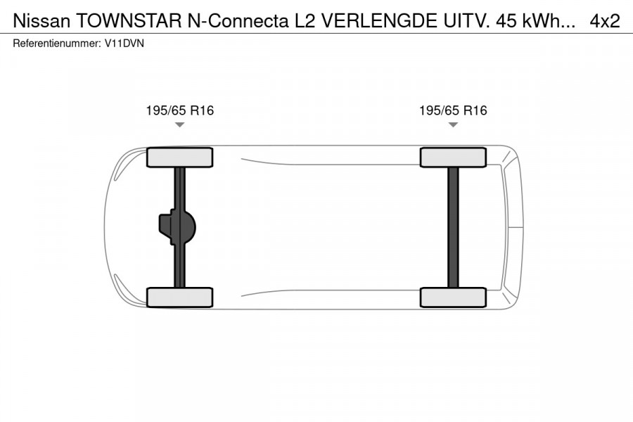 Nissan Townstar N-Connecta L2 VERLENGDE UITV. 45 kWh 100 % Elektrisch 301 Km ( WLPT )