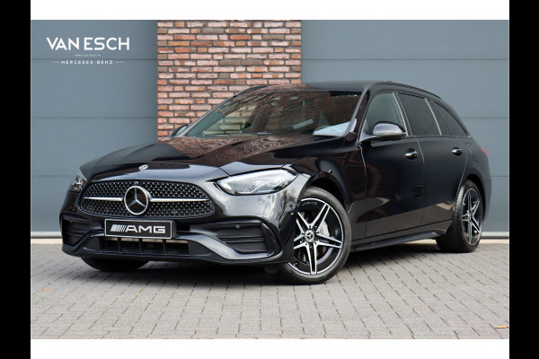 Mercedes-Benz C-Klasse Estate 300 e AMG Line | Panoramadak | Distronic | Trekhaak | Memory | Sfeerverlichting Premium | Stoelverwarming | Nightpakket | Camera | Dodehoekassistent |