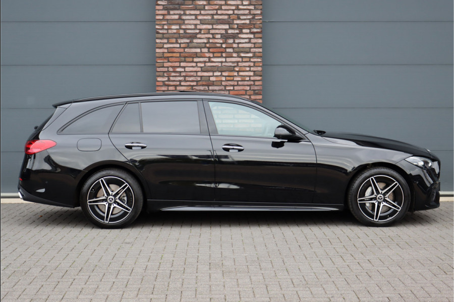 Mercedes-Benz C-Klasse Estate 300 e AMG Line | Panoramadak | Distronic | Trekhaak | Memory | Sfeerverlichting Premium | Stoelverwarming | Nightpakket | Camera | Dodehoekassistent |
