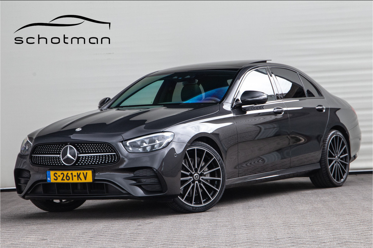 Mercedes-Benz E-Klasse 300 e AMG Premium Plus, Nightpakket, Pano, Leder, Burmester, Widescreen, Memory, 2023