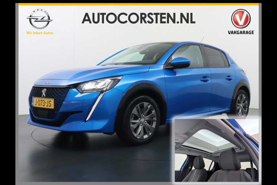 Peugeot e-208 EV Allure 50kWh Panormadak Adaptieve Cruise Control 360°Camera Navi Ecc Stoelverwarming Apple Carplay Android Auto DAB+ Lane Assist Keyless Led Pdc 1e Eigenaar 100% Dealeronderhouden Origineel Nederlandse Auto