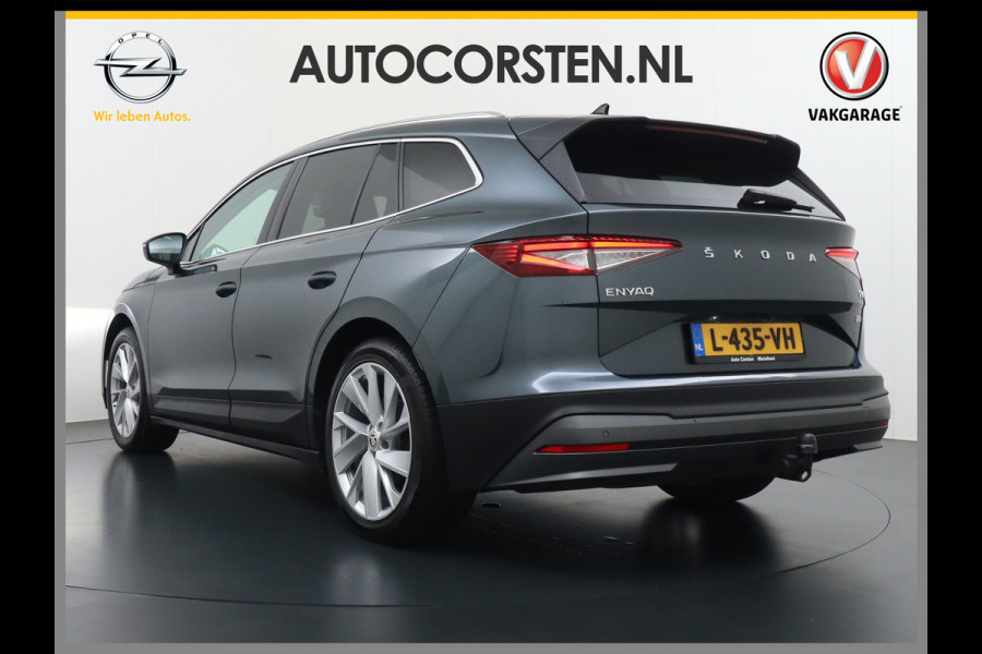 Škoda ENYAQ iV 80 SOH 94% Warmtepomp Trekhaak Panoramadak Adaptieve Cruise Control Camera Apple Carplay Android Auto Navi Ecc Pdc Stuur+Stoelverwarming Lmv 20" Mirrorlink DAB Led Matrix Elek.Achterklep Ecc-Achter Zeer complete Enyaq!