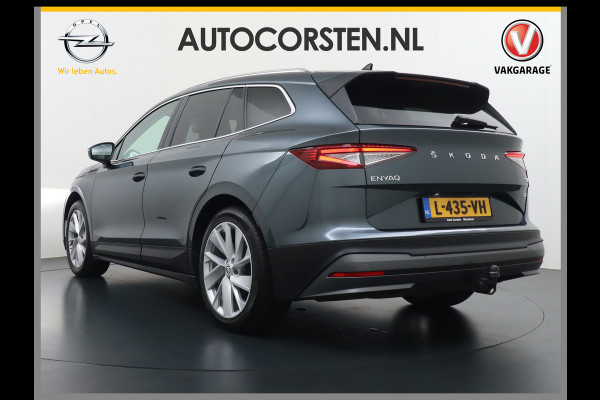 Škoda ENYAQ iV 80 SOH 94% Warmtepomp Trekhaak Panoramadak Adaptieve Cruise Control Camera Apple Carplay Android Auto Navi Ecc Pdc Stuur+Stoelverwarming Lmv 20" Mirrorlink DAB Led Matrix Elek.Achterklep Ecc-Achter Zeer complete Enyaq!