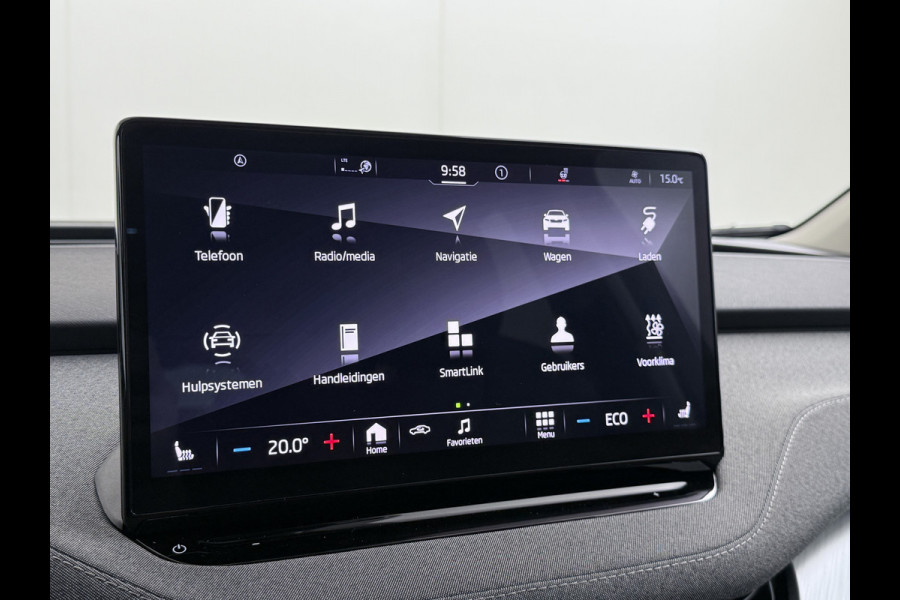 Škoda ENYAQ iV 80 SOH 94% Warmtepomp Trekhaak Panoramadak Adaptieve Cruise Control Camera Apple Carplay Android Auto Navi Ecc Pdc Stuur+Stoelverwarming Lmv 20" Mirrorlink DAB Led Matrix Elek.Achterklep Ecc-Achter Zeer complete Enyaq!