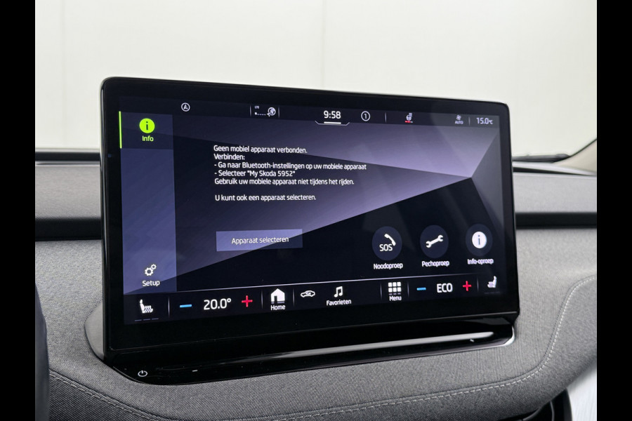 Škoda ENYAQ iV 80 SOH 94% Warmtepomp Trekhaak Panoramadak Adaptieve Cruise Control Camera Apple Carplay Android Auto Navi Ecc Pdc Stuur+Stoelverwarming Lmv 20" Mirrorlink DAB Led Matrix Elek.Achterklep Ecc-Achter Zeer complete Enyaq!
