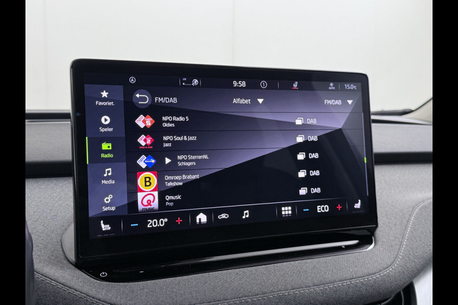 Škoda ENYAQ iV 80 SOH 94% Warmtepomp Trekhaak Panoramadak Adaptieve Cruise Control Camera Apple Carplay Android Auto Navi Ecc Pdc Stuur+Stoelverwarming Lmv 20" Mirrorlink DAB Led Matrix Elek.Achterklep Ecc-Achter Zeer complete Enyaq!
