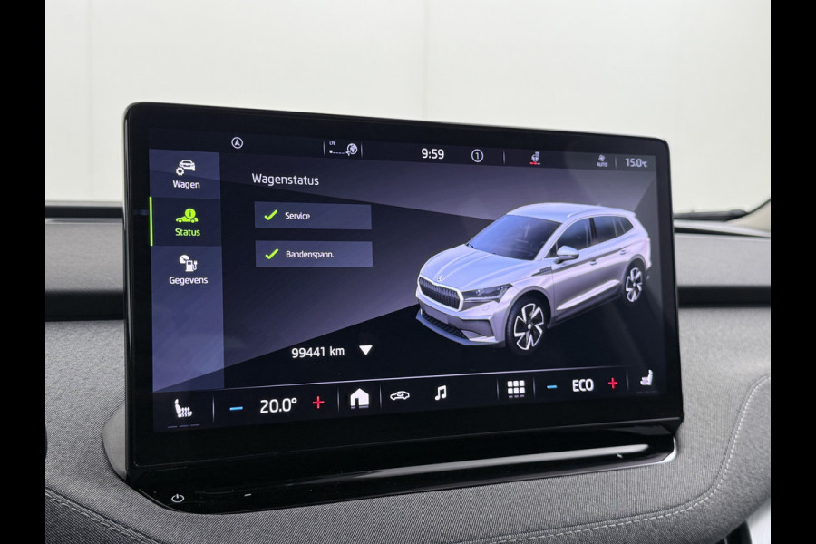 Škoda ENYAQ iV 80 SOH 94% Warmtepomp Trekhaak Panoramadak Adaptieve Cruise Control Camera Apple Carplay Android Auto Navi Ecc Pdc Stuur+Stoelverwarming Lmv 20" Mirrorlink DAB Led Matrix Elek.Achterklep Ecc-Achter Zeer complete Enyaq!