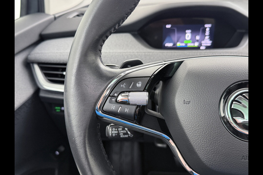 Škoda ENYAQ iV 80 SOH 94% Warmtepomp Trekhaak Panoramadak Adaptieve Cruise Control Camera Apple Carplay Android Auto Navi Ecc Pdc Stuur+Stoelverwarming Lmv 20" Mirrorlink DAB Led Matrix Elek.Achterklep Ecc-Achter Zeer complete Enyaq!