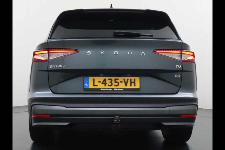 Škoda ENYAQ iV 80 SOH 94% Warmtepomp Trekhaak Panoramadak Adaptieve Cruise Control Camera Apple Carplay Android Auto Navi Ecc Pdc Stuur+Stoelverwarming Lmv 20" Mirrorlink DAB Led Matrix Elek.Achterklep Ecc-Achter Zeer complete Enyaq!