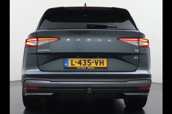 Škoda ENYAQ iV 80 SOH 94% Warmtepomp Trekhaak Panoramadak Adaptieve Cruise Control Camera Apple Carplay Android Auto Navi Ecc Pdc Stuur+Stoelverwarming Lmv 20" Mirrorlink DAB Led Matrix Elek.Achterklep Ecc-Achter Zeer complete Enyaq!