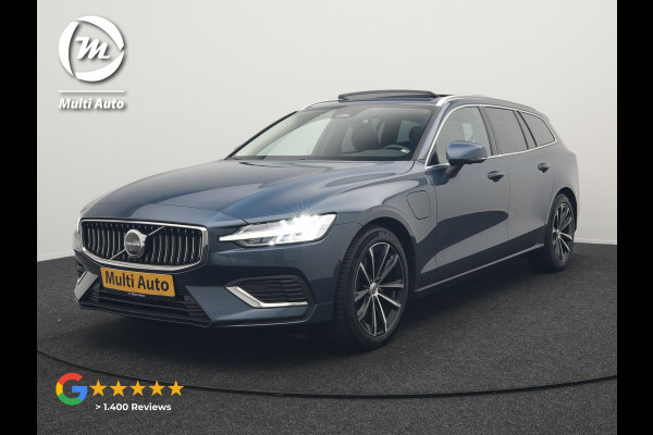 Volvo V60 T6 AWD Plus Bright Plug In Hybrid 350pk Dealer O.H PHEV | Trekhaak Af Fabriek | Panodak | 360 Camera | Adaptive Cruise | Lederen Sportstoelen Memory & Verwarmd | Google Assistent | Apple Carplay | Virtual | Keyless | Blis | Stuur Verwarmd |